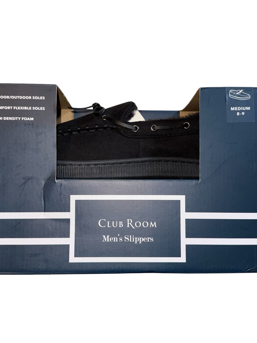 Macy's Club Room Men's Black Slip-On Loafers